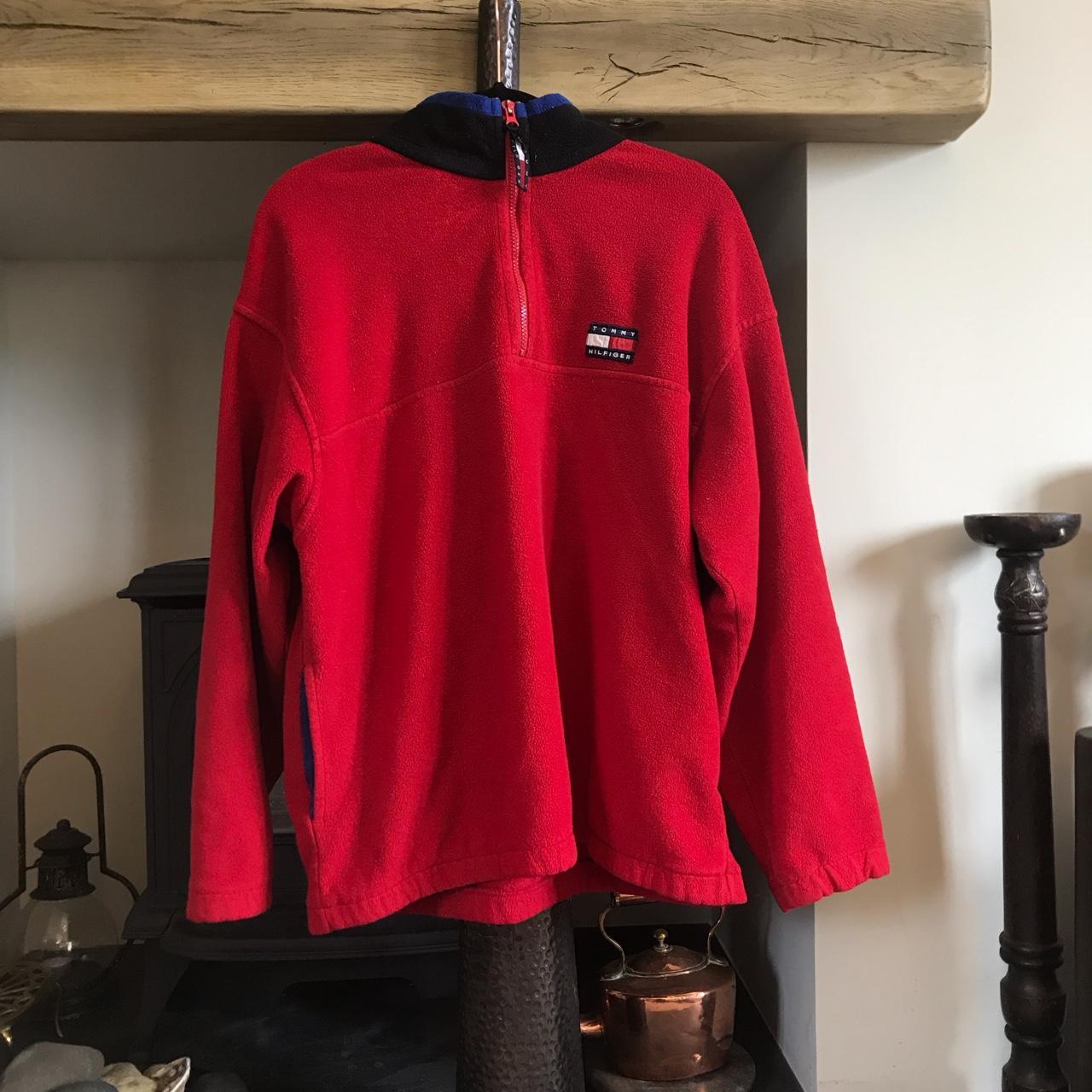 Tommy shops Hilfiger Vintage 90s Red Sweatshirt sz Medium