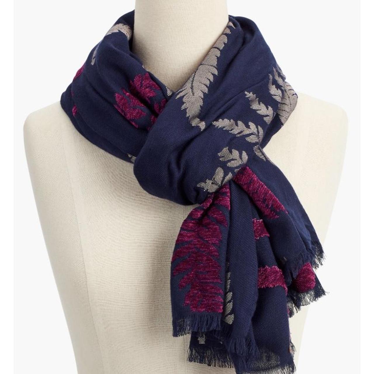 Talbots Women's Navy and Silver Scarf-wraps | Depop