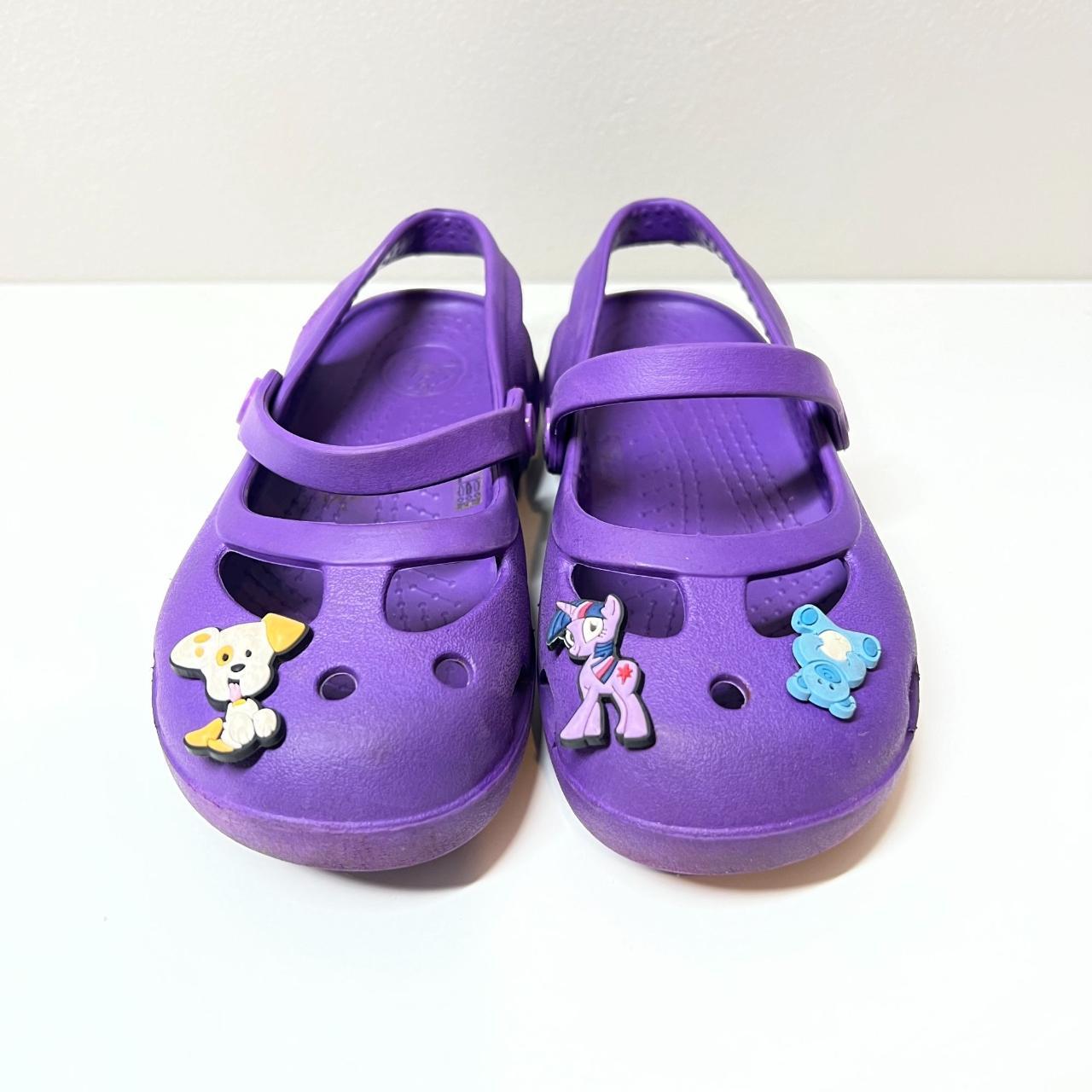 purple crocs size 10