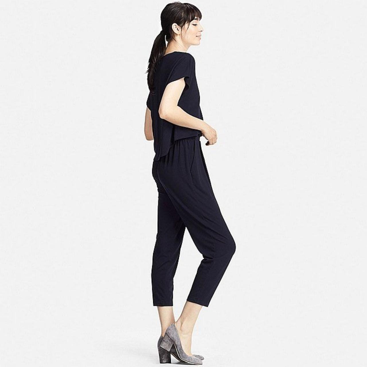 UNIQLO Women's Black Jumpsuit Depop