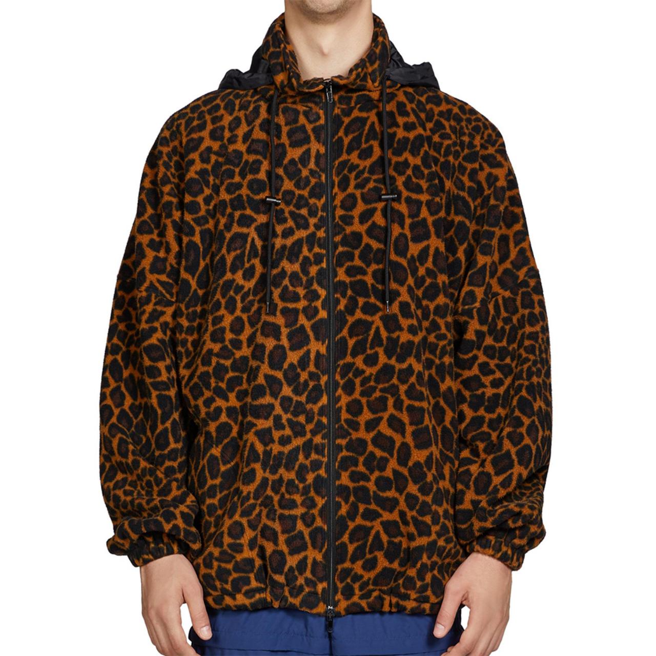 balenciaga leopard fleece