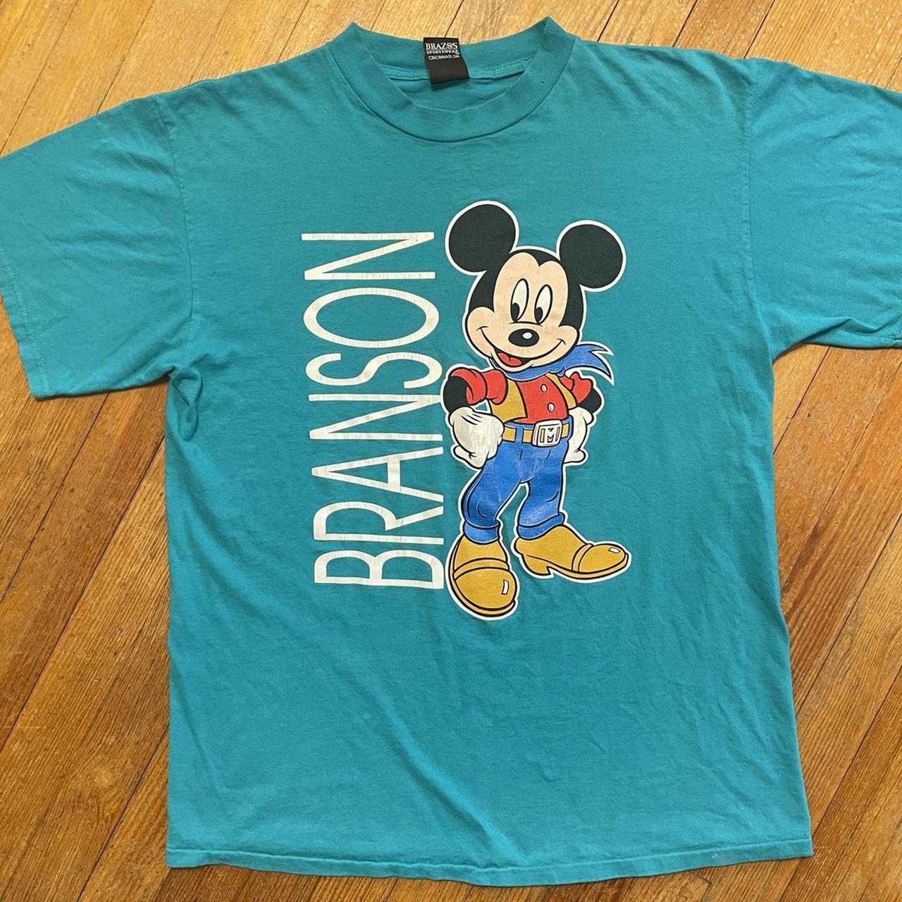 Vintage 90s Mickey Mouse Cowboy Western Single... - Depop