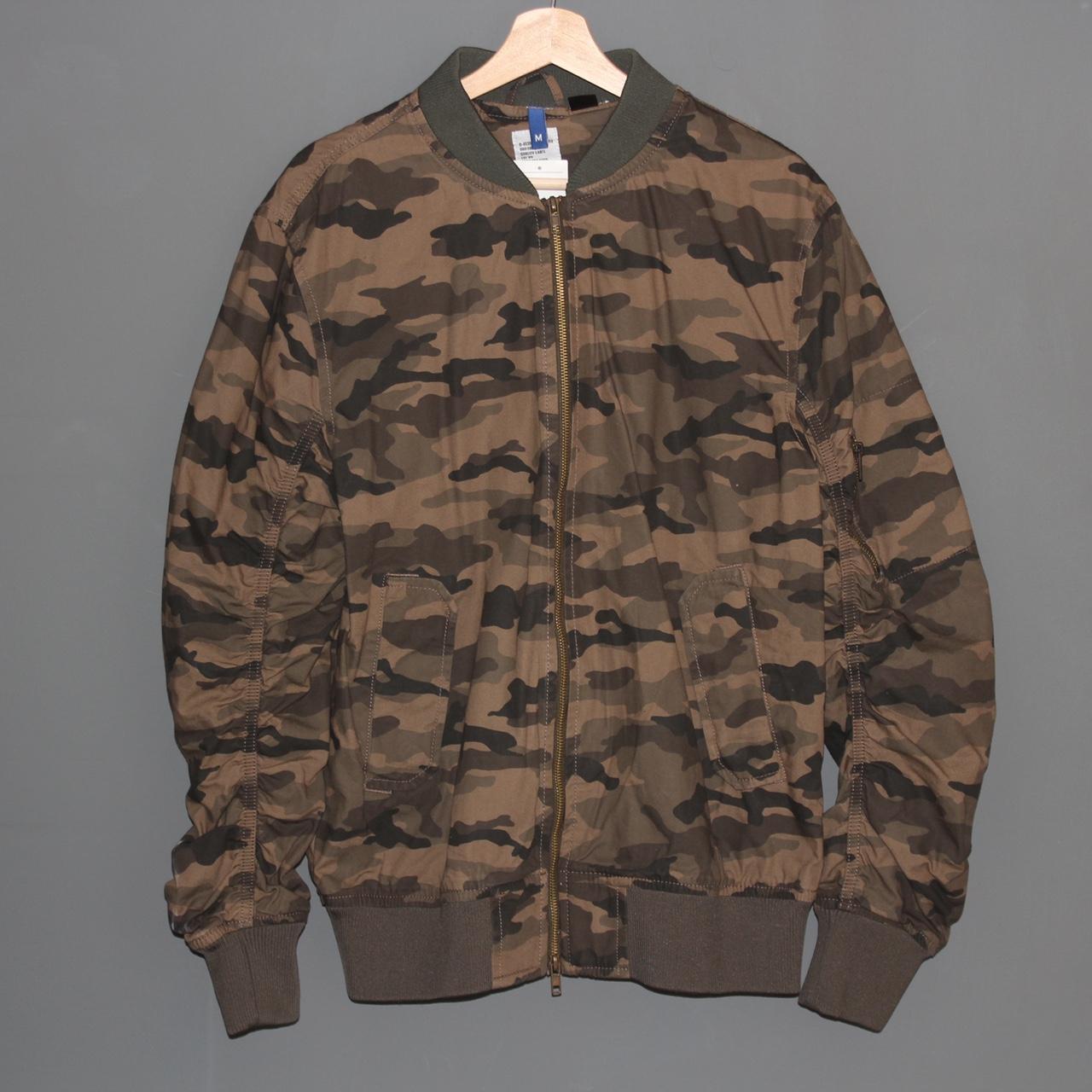 Men s HM Camo Bomber Jacket Size M Brand