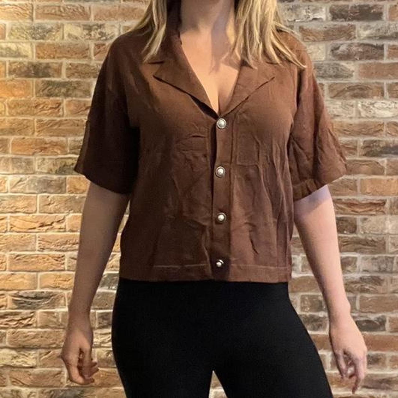 Brown 70’s Inspired Zara Blouse. Perfect For Winter.... - Depop