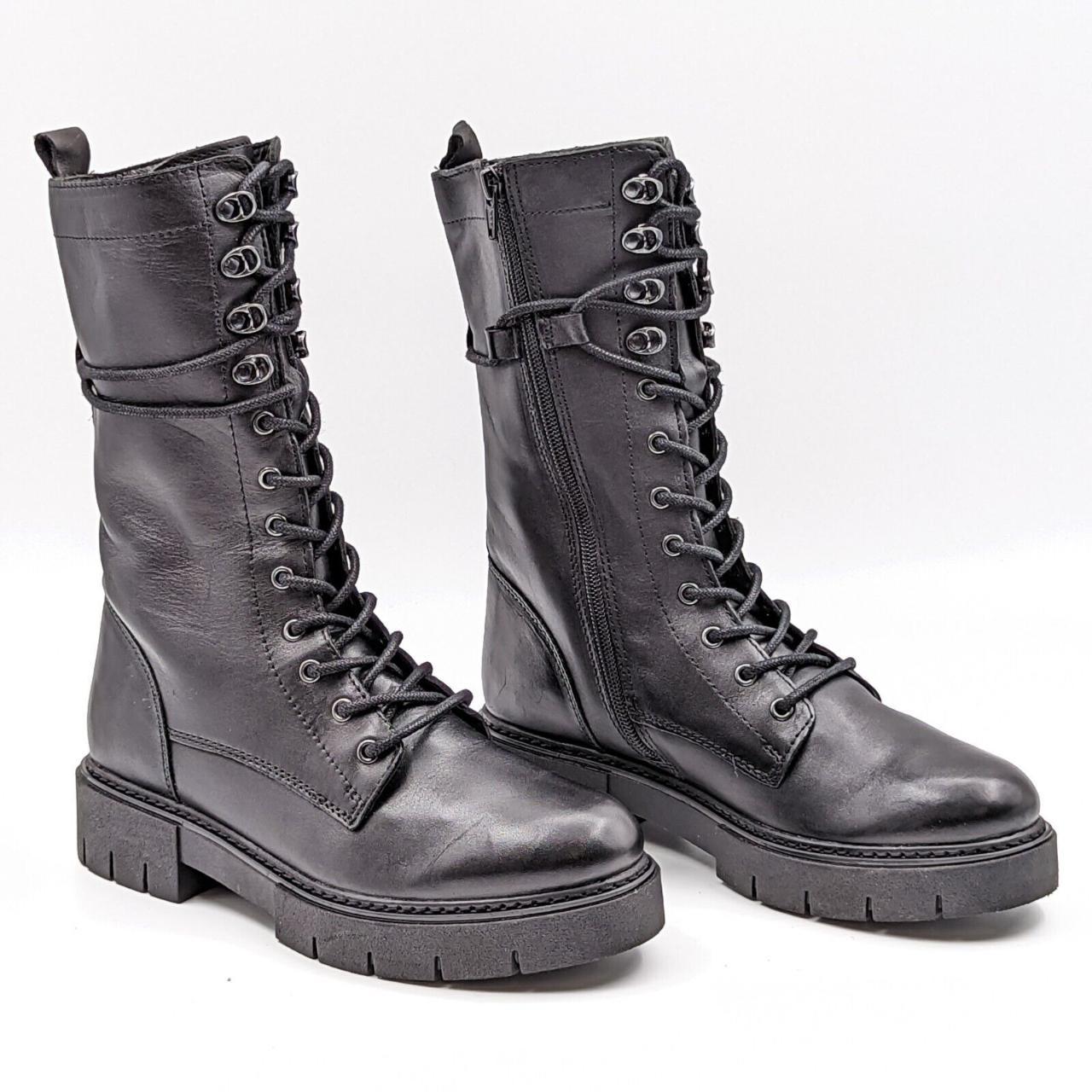 vince camuto magjen leather combat boot