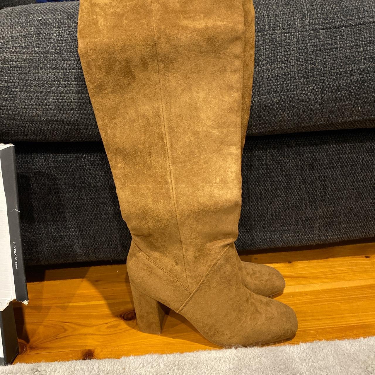 Sportsgirl tan knee high boots. Brand new never... Depop