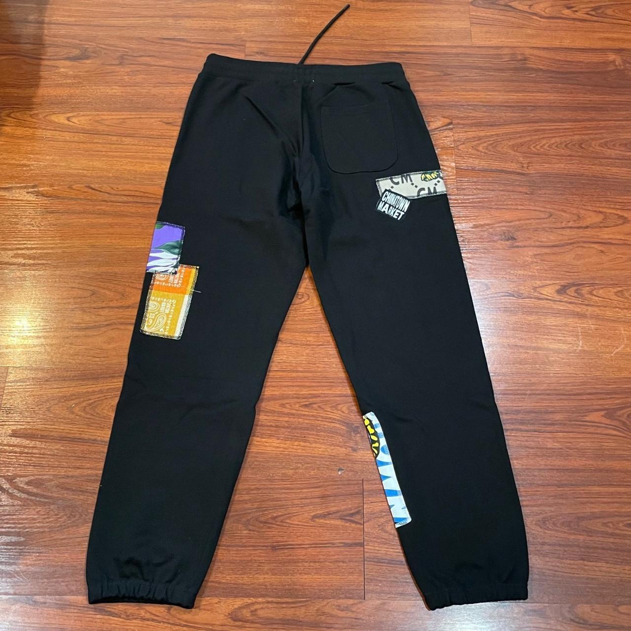 NEW CHINATOWN MARKET PATCHWORK BLACK 1:1 SWEATPANTS purchases SZ SMALL S