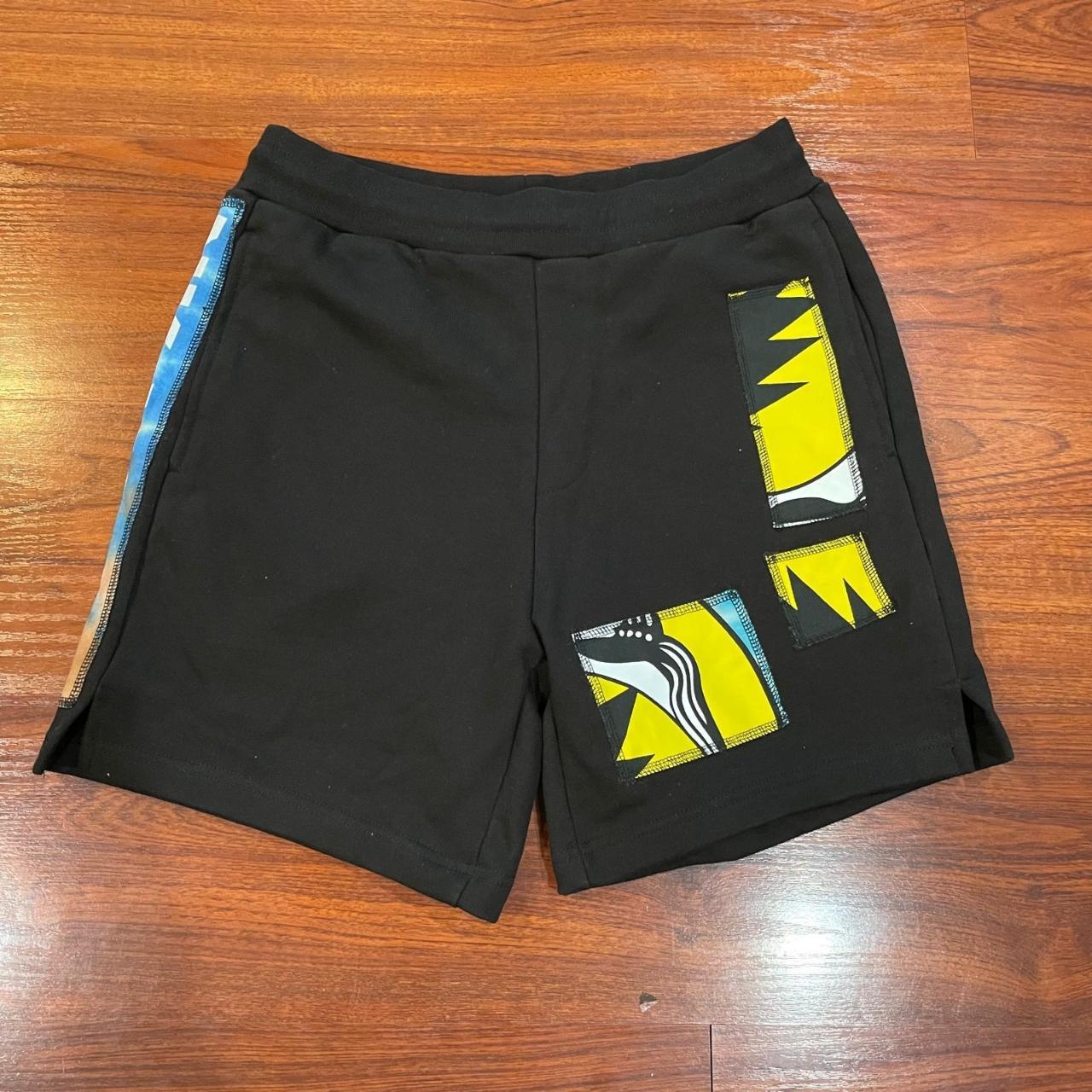 NEW CHINATOWN MARKET PATCHWORK BLACK SWEAT SHORTS SZ 2024 MEDIUM