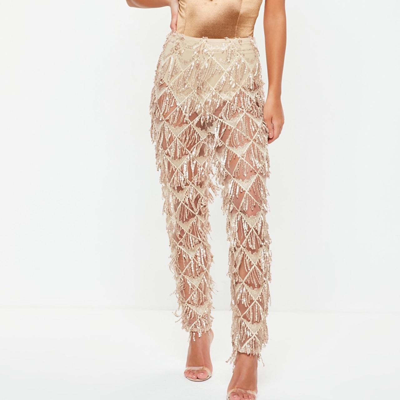 Gold 2024 mesh trousers