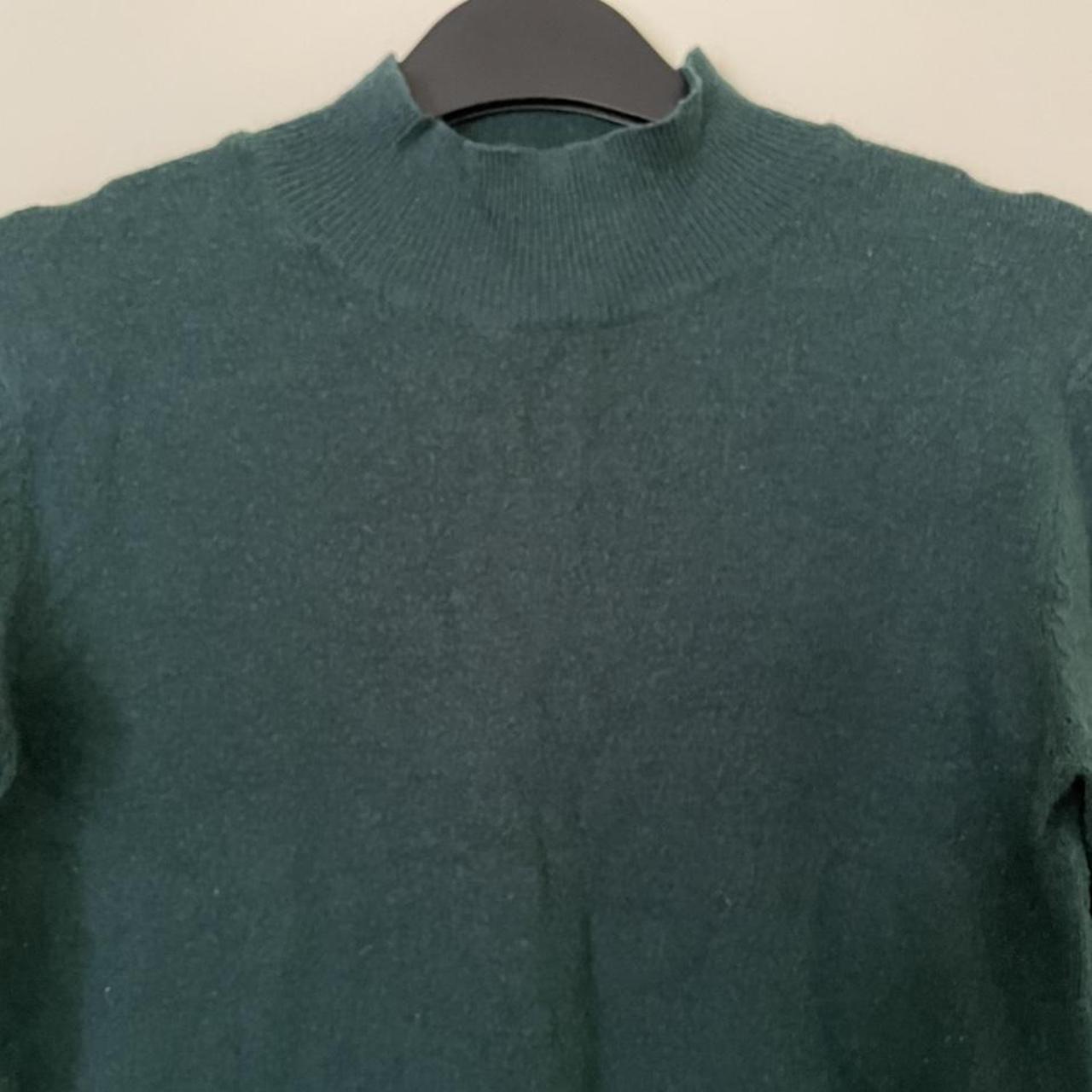 GREEN PRIMARK TURTLENECK JUMPER • lightweight knit... - Depop