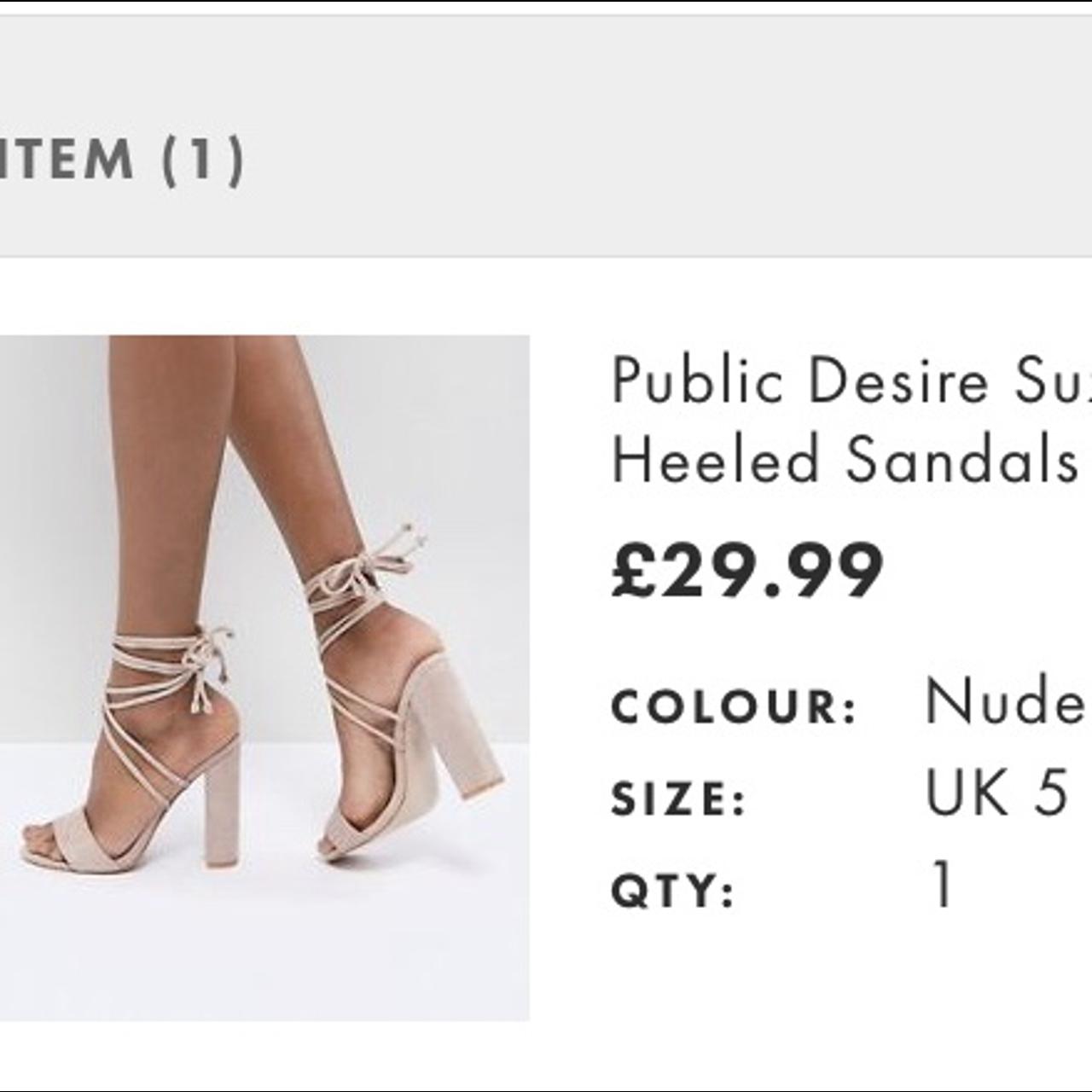 Public desire suzu tie best sale up block heeled sandals