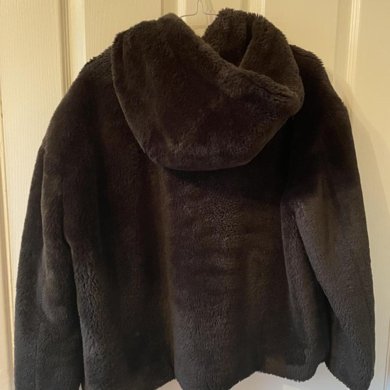 Black Zara faux fur coat size small Super soft fur,... - Depop