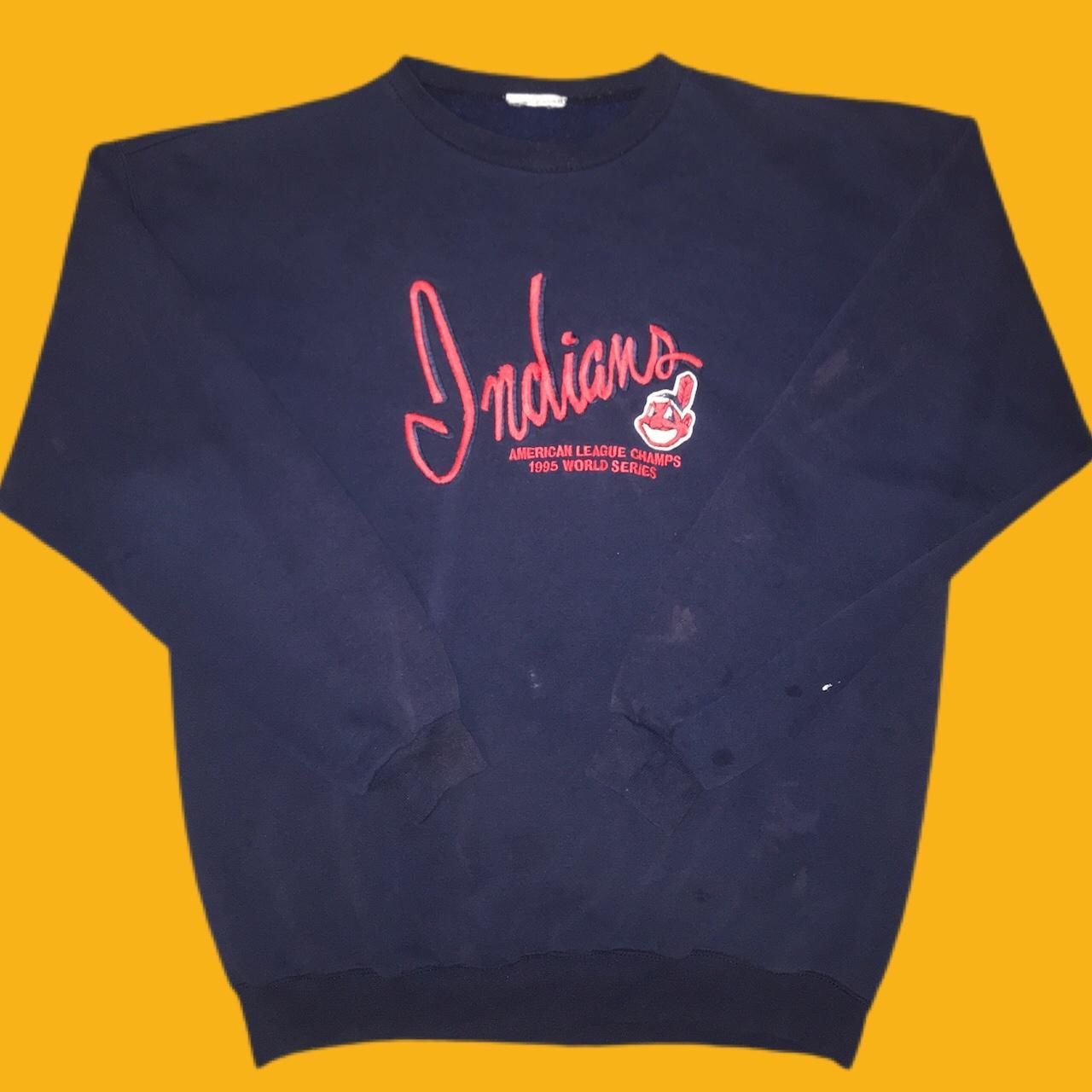 vintage 90s Cleveland Indians 1995 World Series - Depop