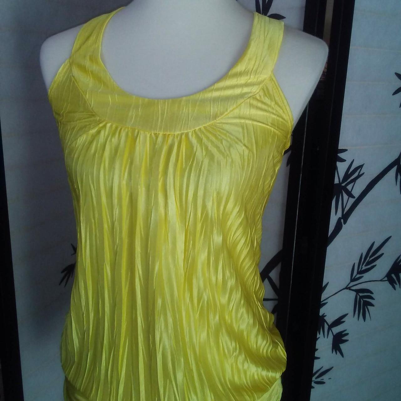 IZ Byer Women's Yellow and Silver Blouse