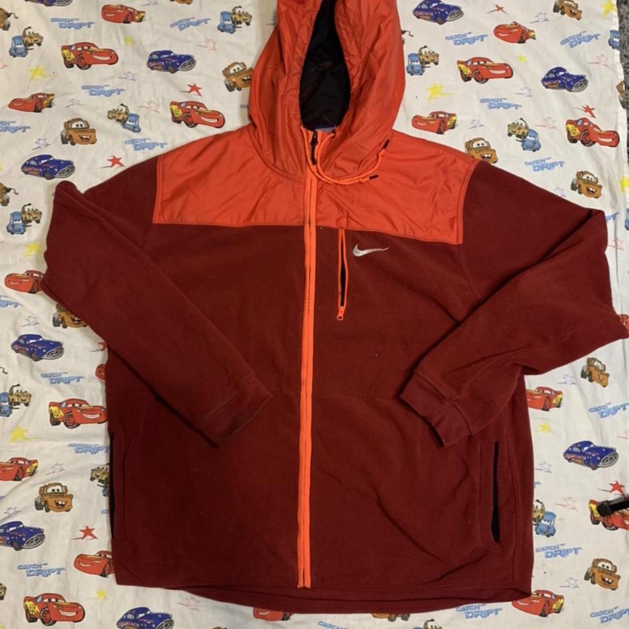 Men's Red and Orange Jacket Depop