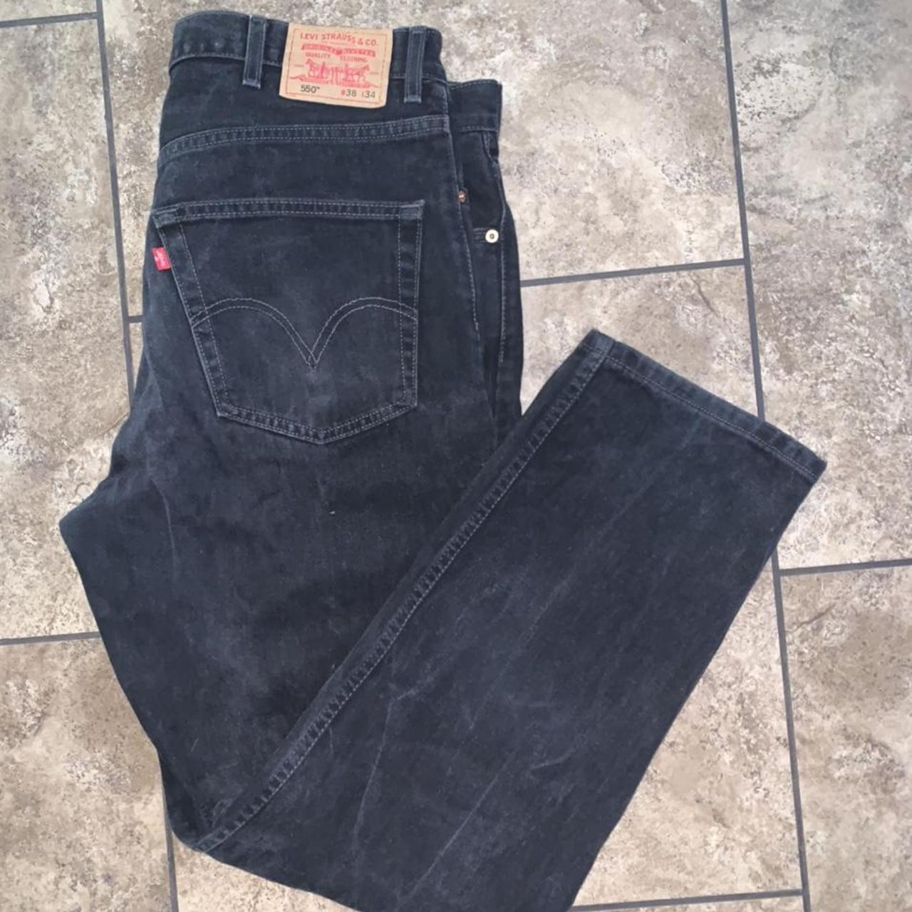 Levis 550 38x34 relaxed fit black... - Depop