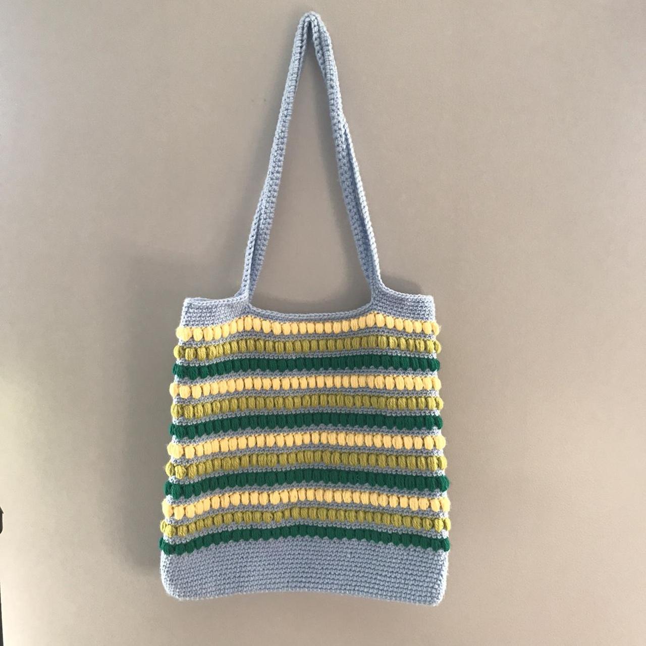 Women's Blue and Green Bag | Depop