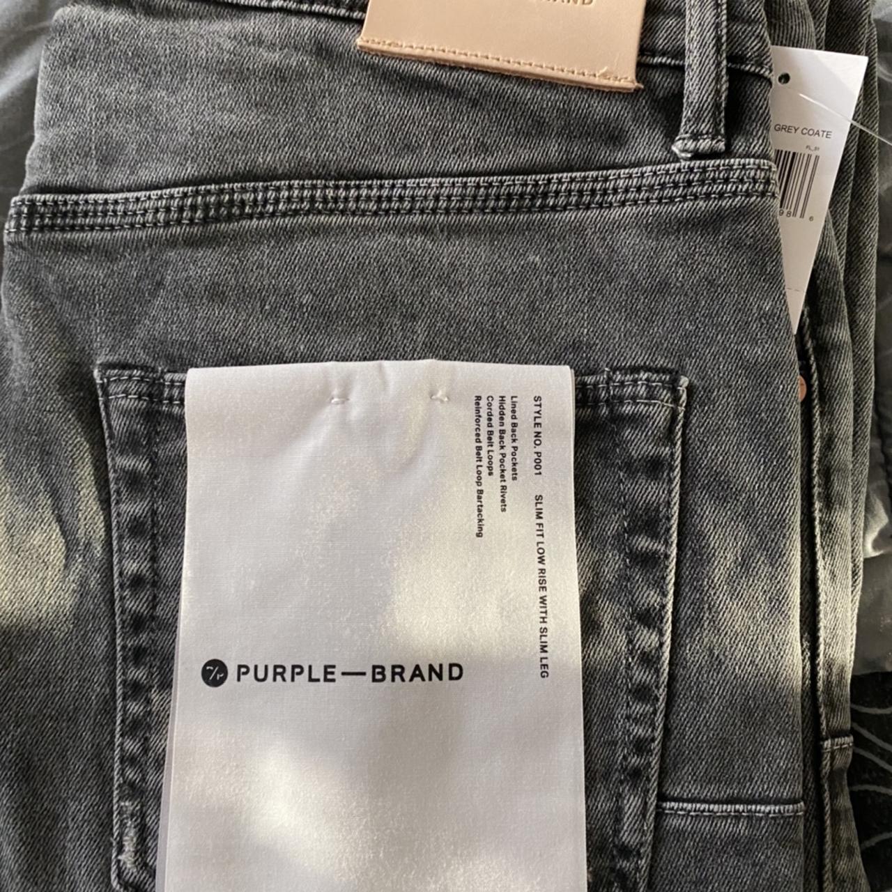 Purple skinny jeans with rips never worn willing... - Depop