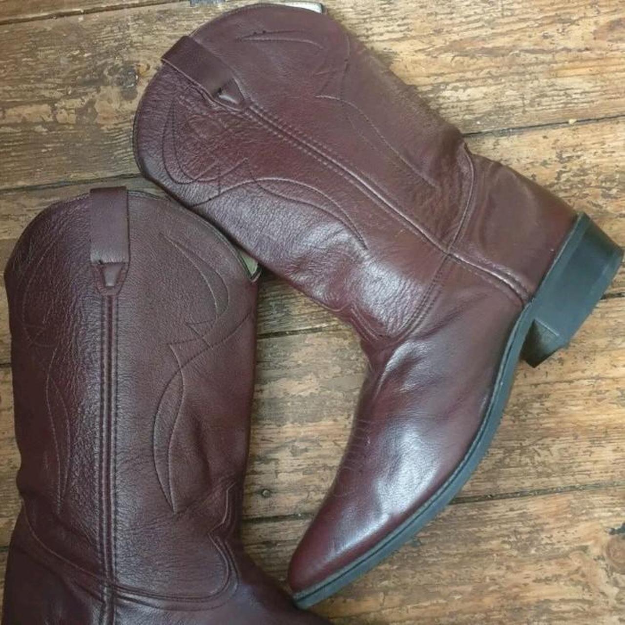 Men's Red and Burgundy Boots