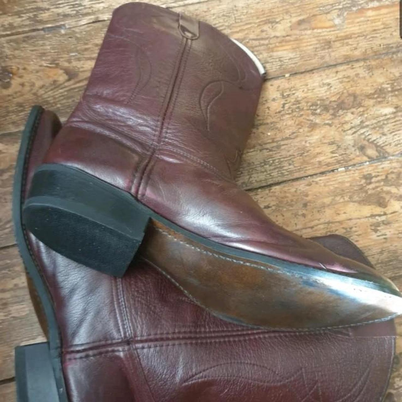 Men's Red and Burgundy Boots (3)