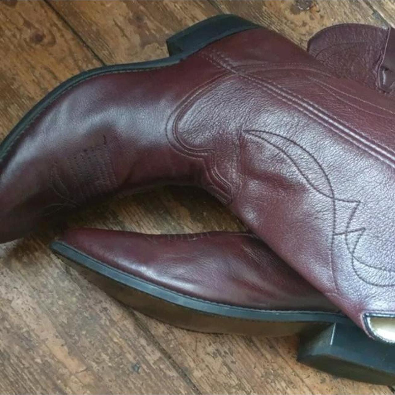 Men's Red and Burgundy Boots (4)