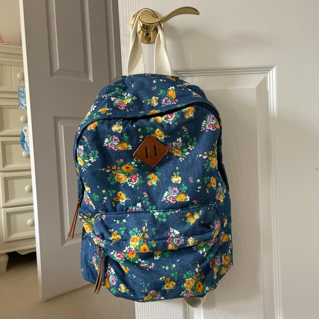 Madden Girl Backpack, Blue Floral, In