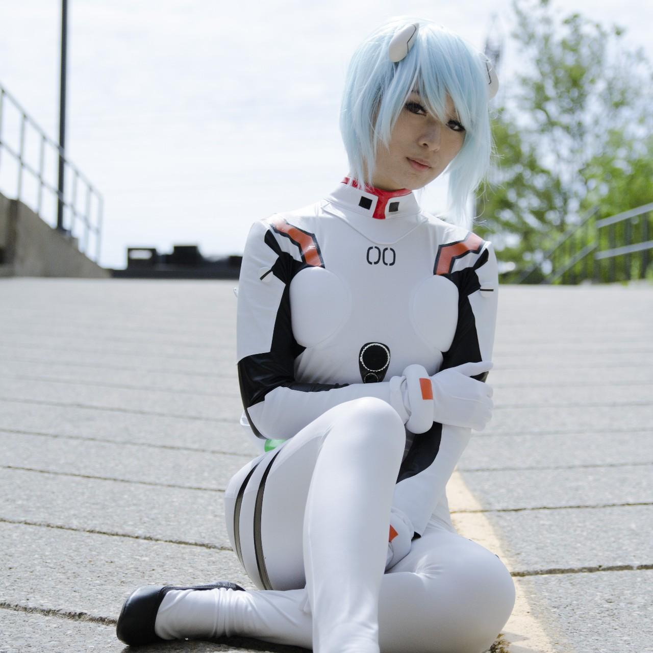 Rei ayanami Evangelion cosplay costume Gloves, wig,... - Depop