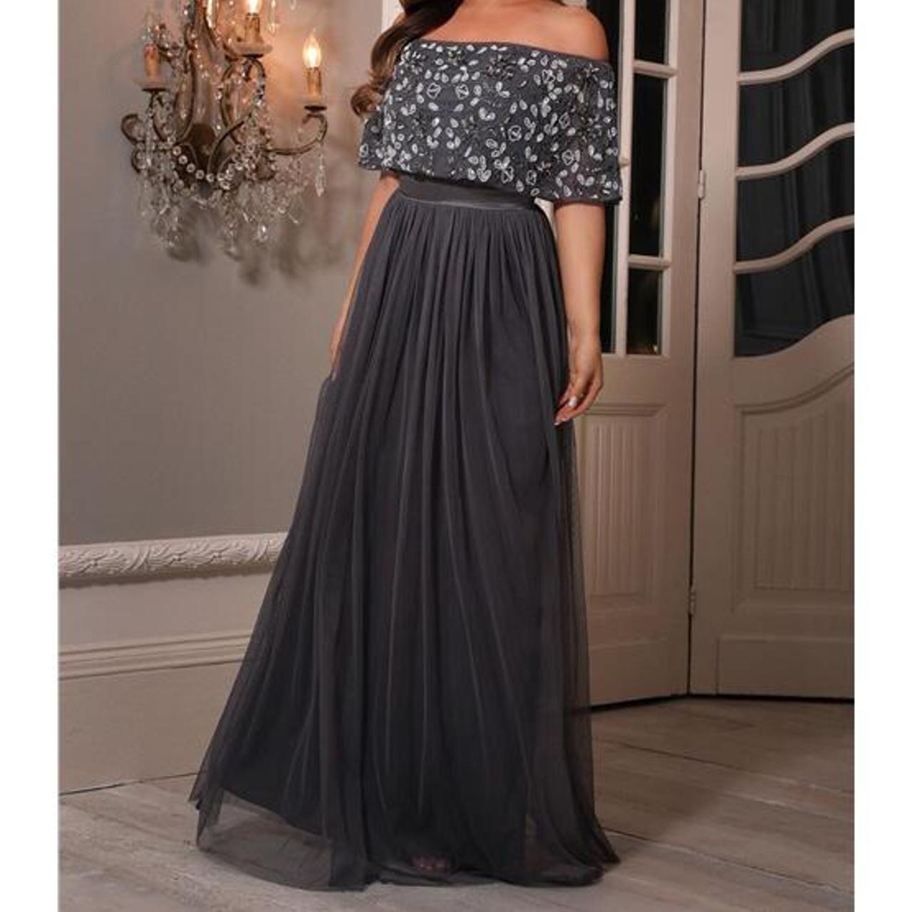 Sistaglam grey maxi fashion dress