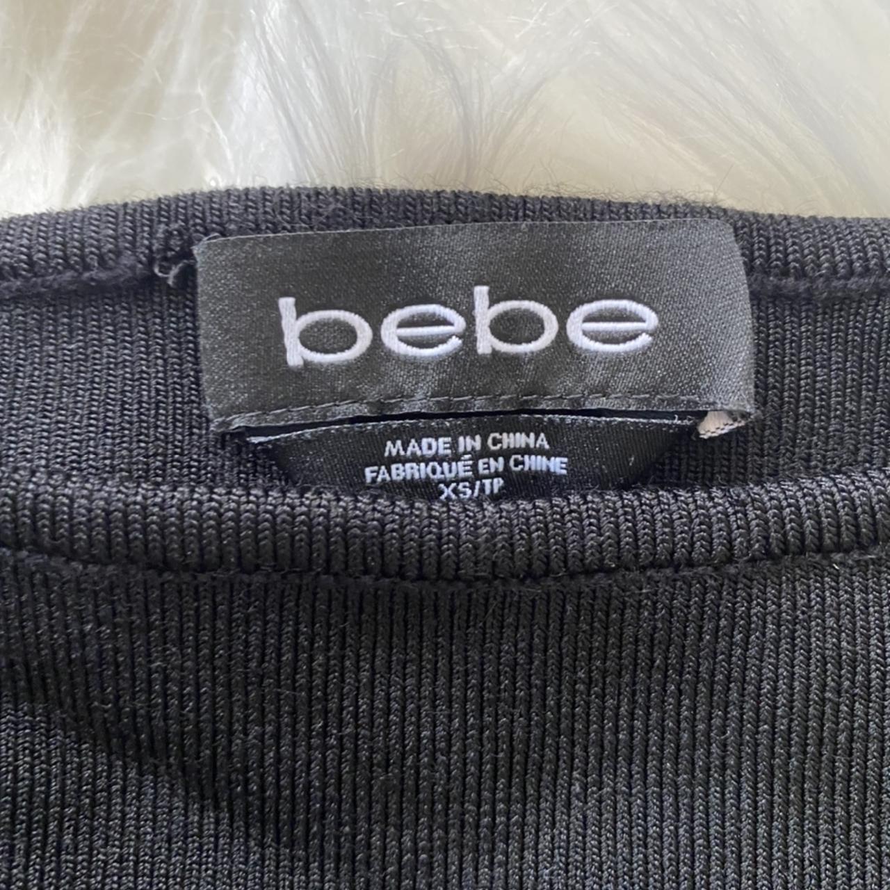 Bebe Women's Black Crop-top | Depop