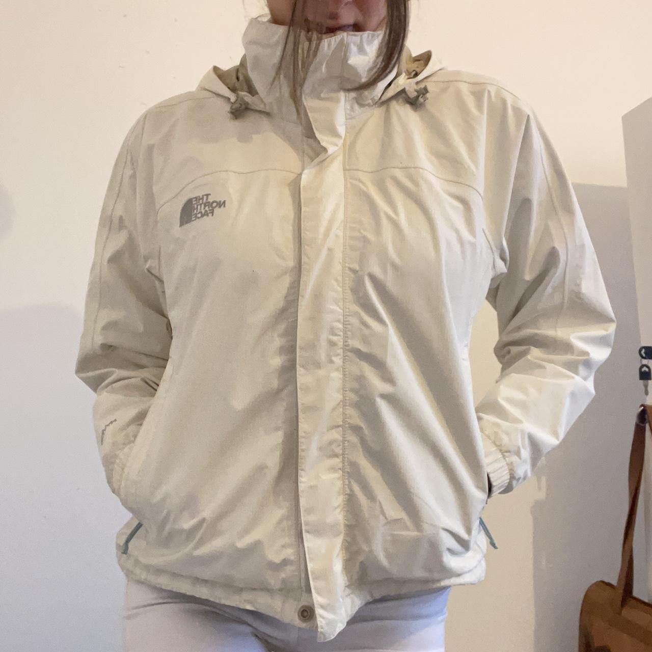 cream north face jacket good condition vintage