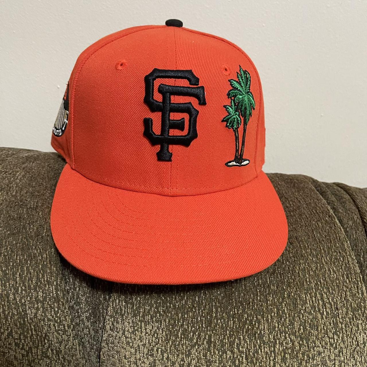 San Francisco Giants Sushi Palm Tree New Era 59FIFTY Orange Fitted Cap Hat  7 1/2