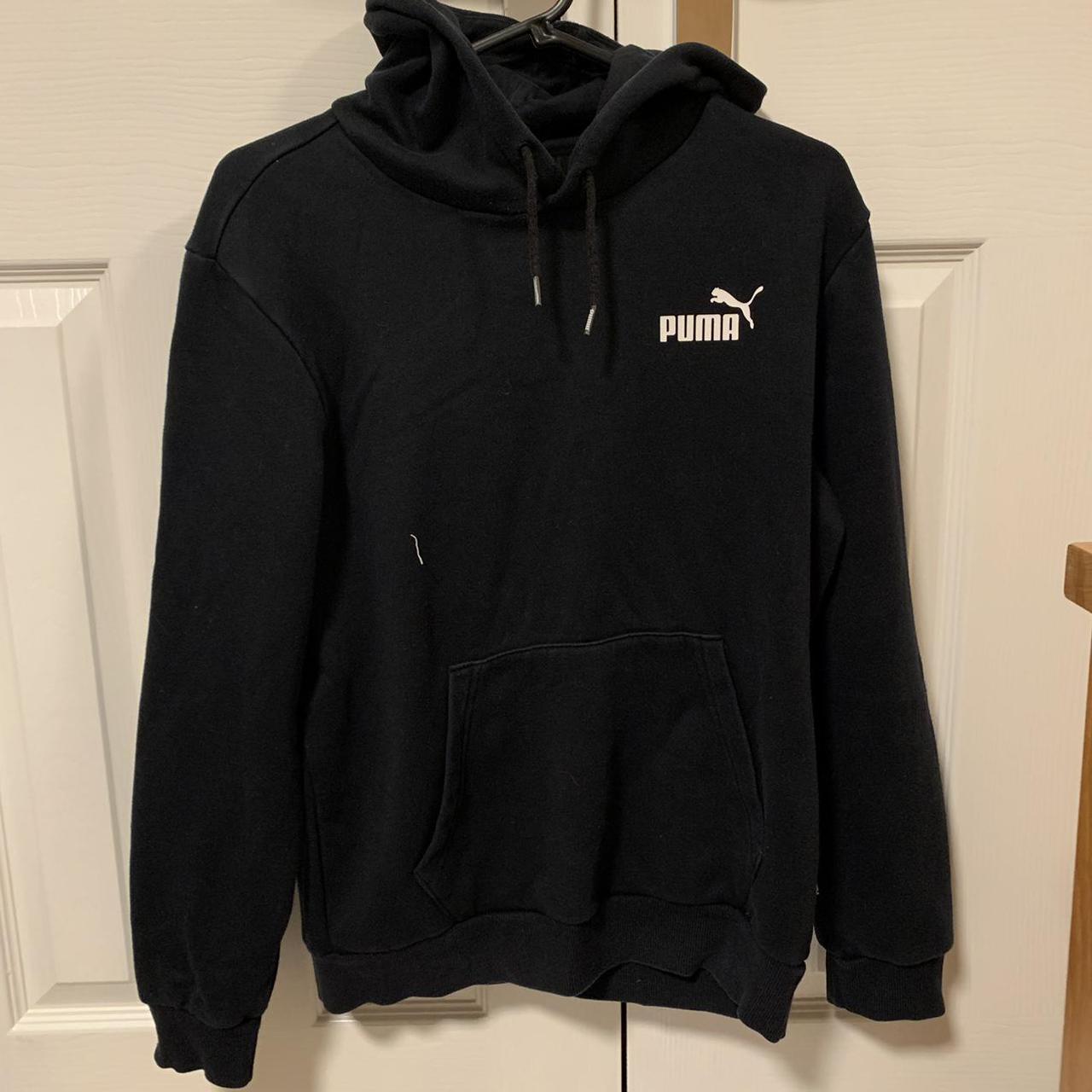 Puma Men's Black Hoodie | Depop