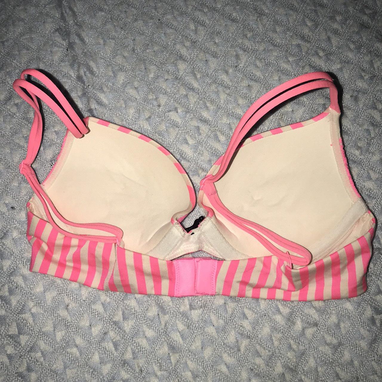 Victoria’s Secret candy cane striped push up bra., 32A