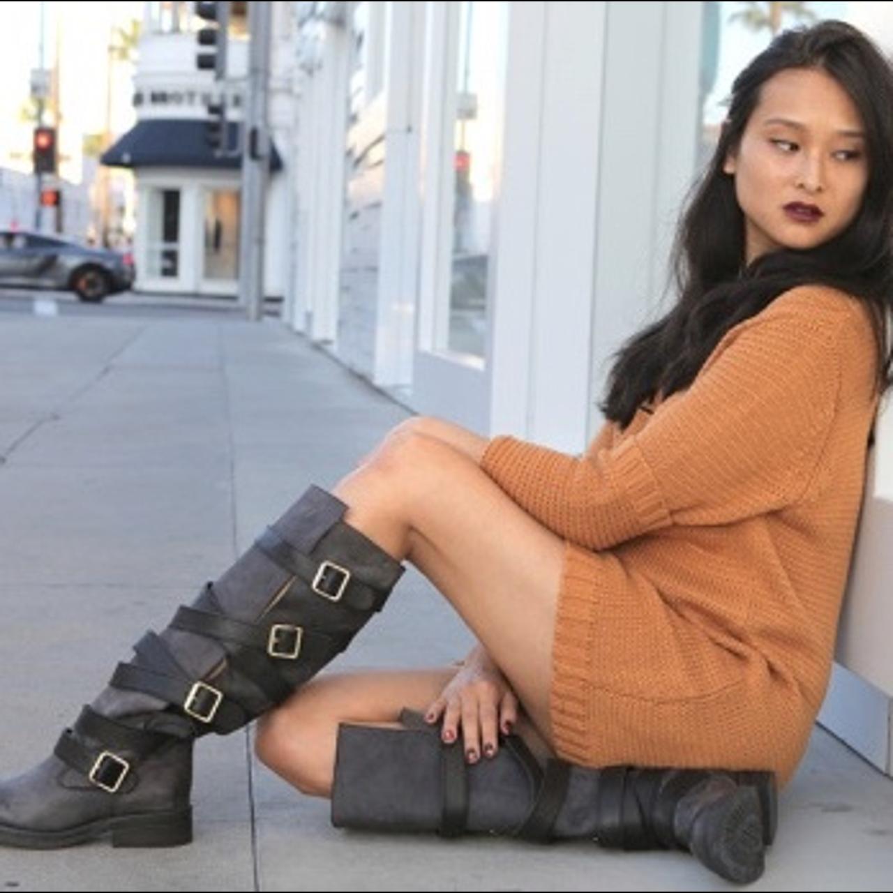 Steve madden moto on sale boots