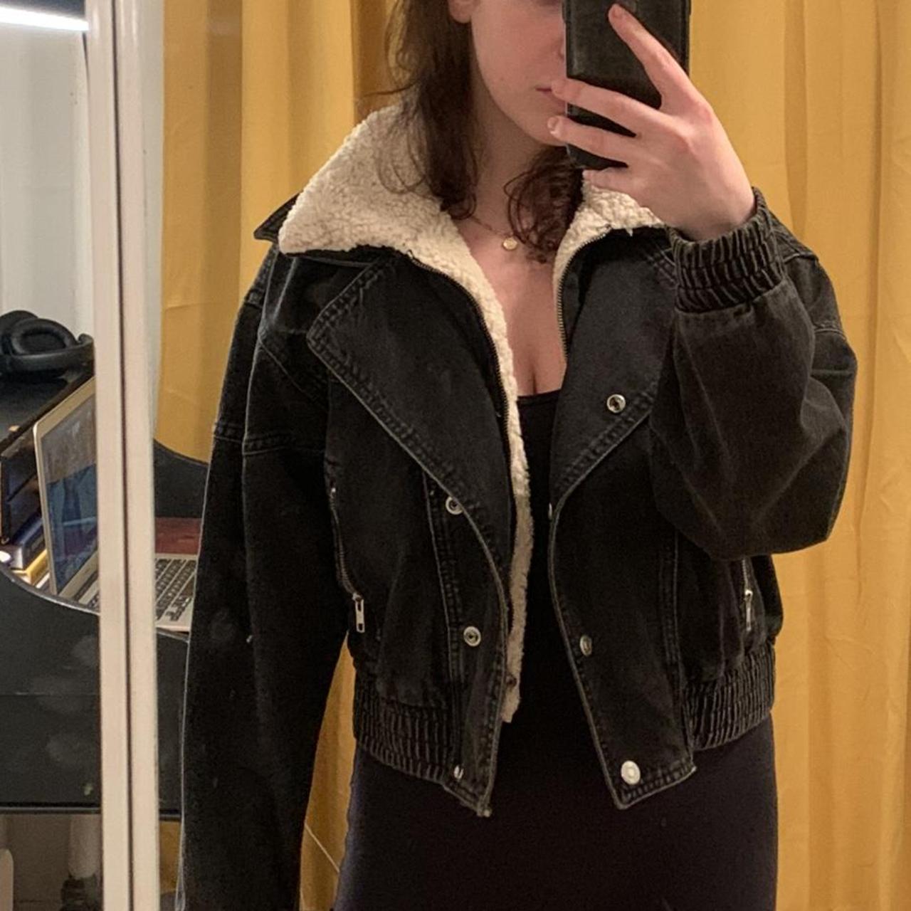 topshop sherpa denim jacket