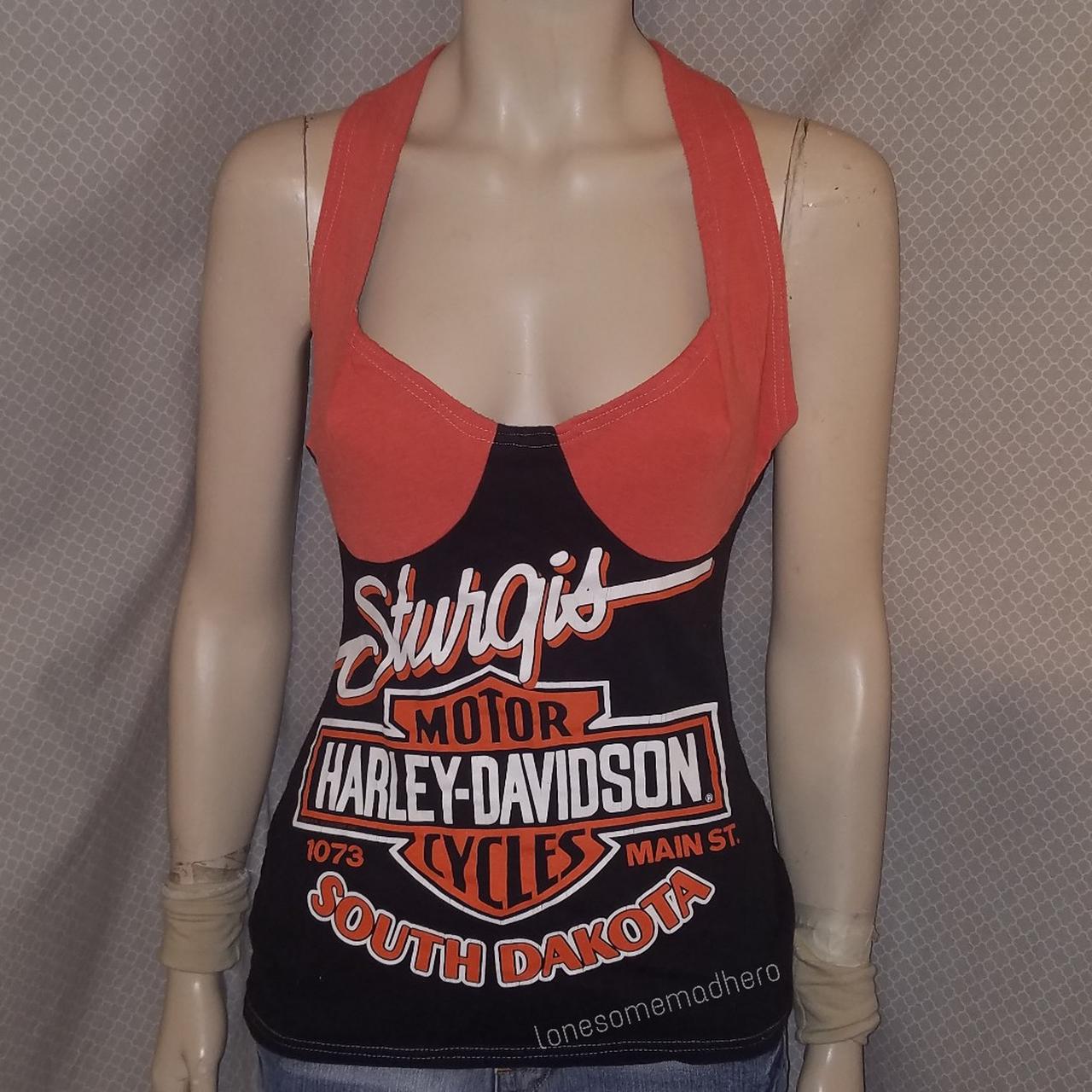 Sexy Harley Davidson Halter top. Refashion from... - Depop