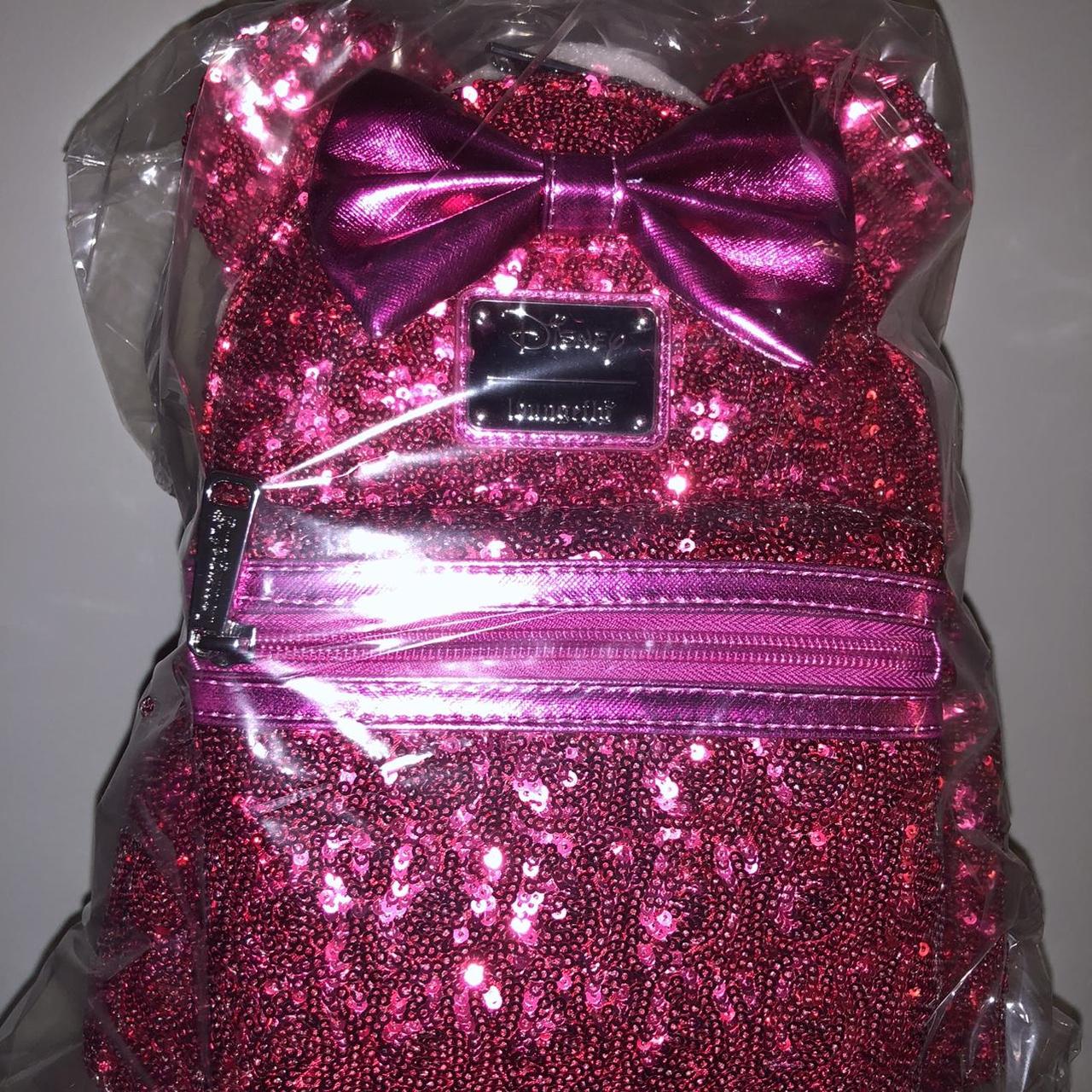 Loungefly store Disney Minnie Mouse Magenta Sequin Mini Backpack