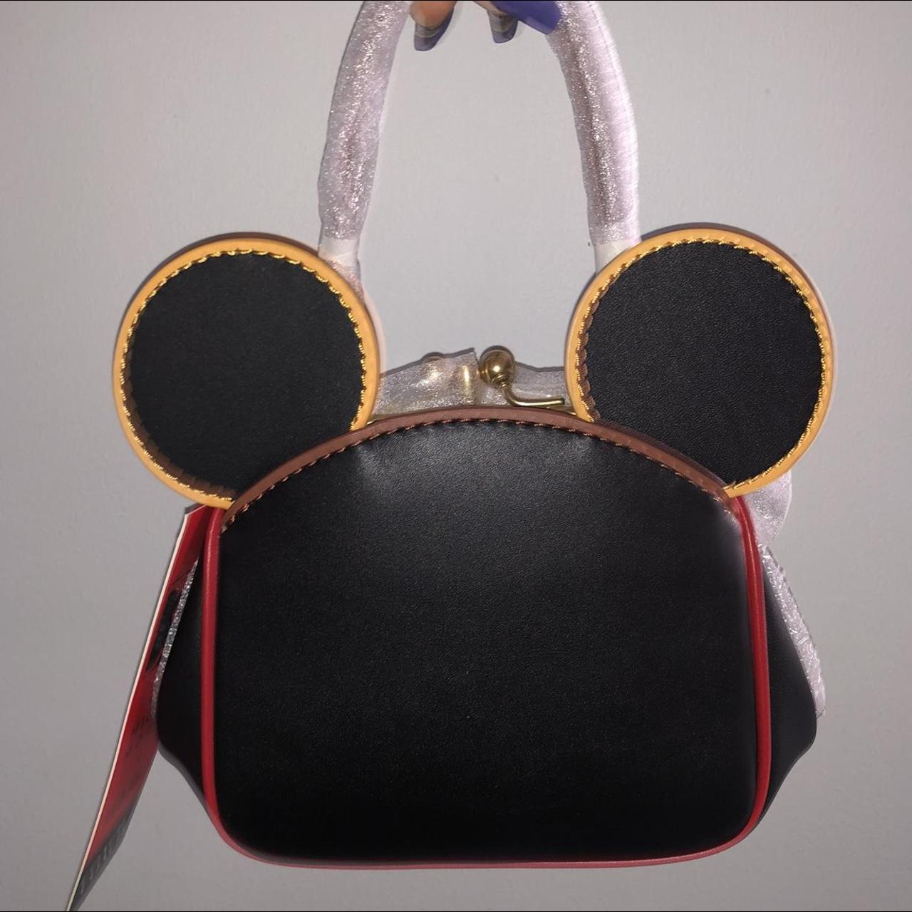 Coach Mickey Mouse x Keith Haring Kisslock Bag Black in