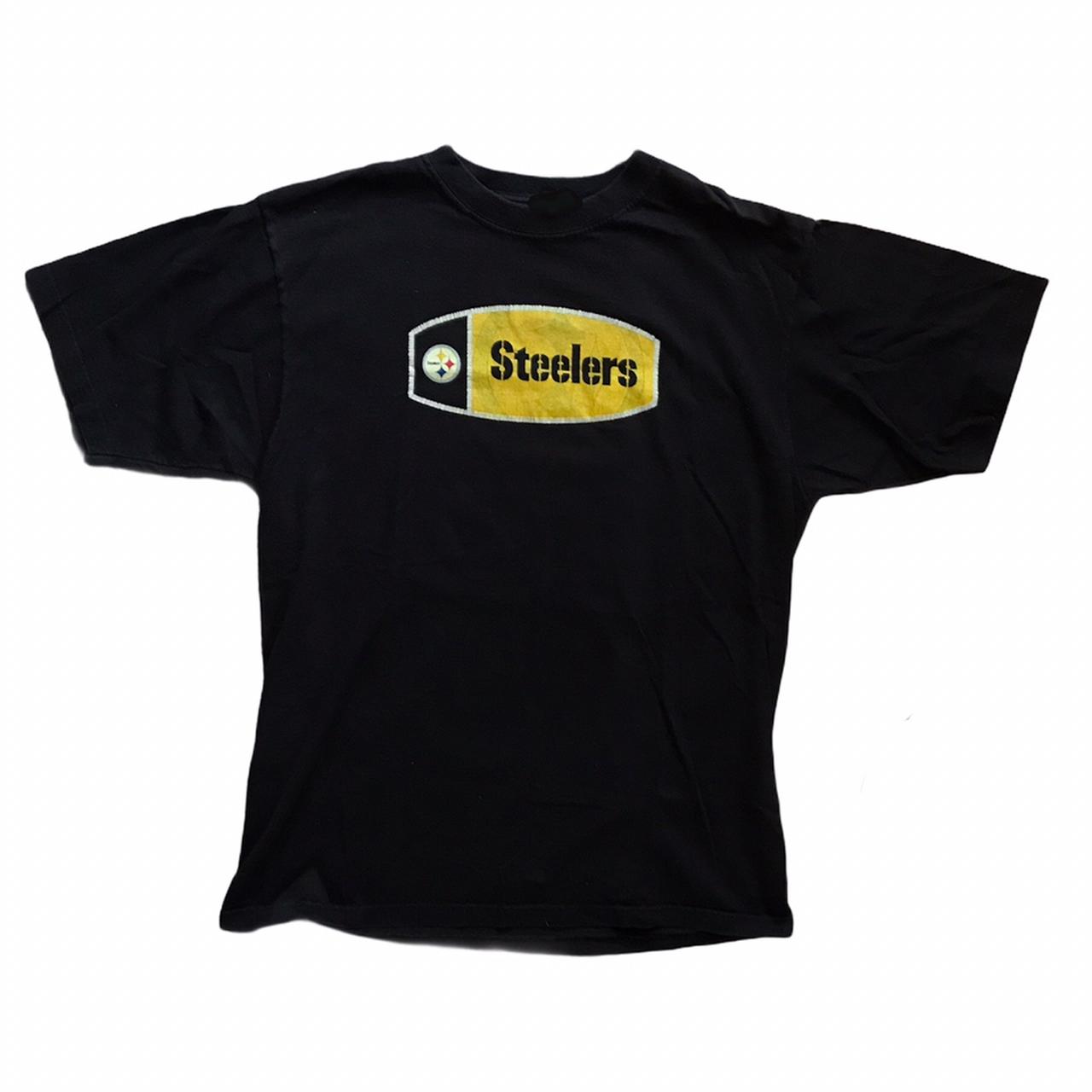 ON FIELD REEBOK Steelers Football Vintage Black Tee - Depop