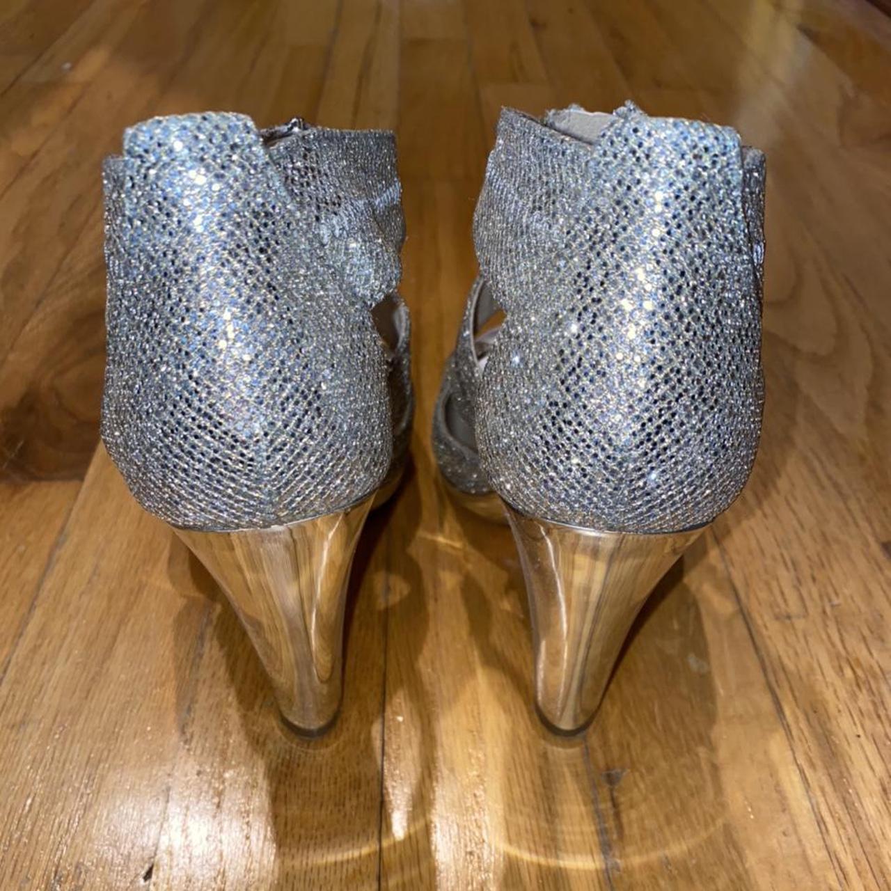 michael kors silver high heels