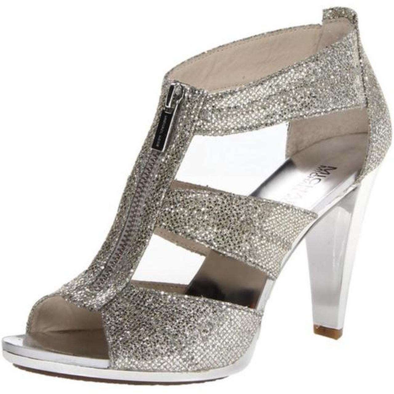 michael kors silver high heels