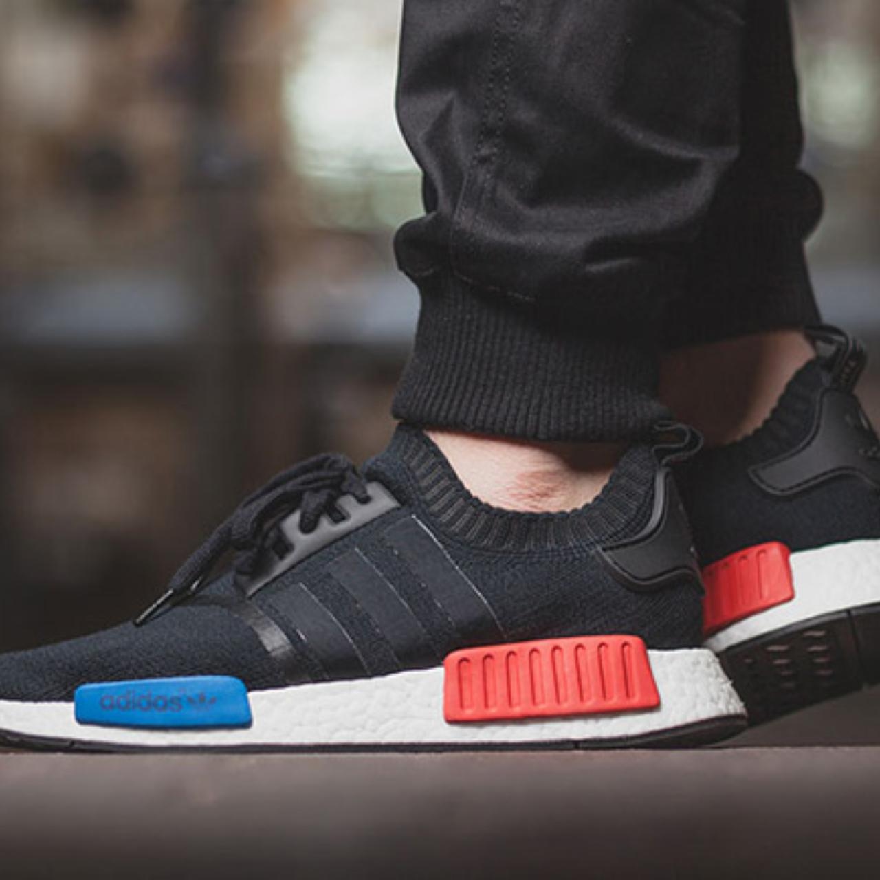 Adidas nmd r1 black blue red online