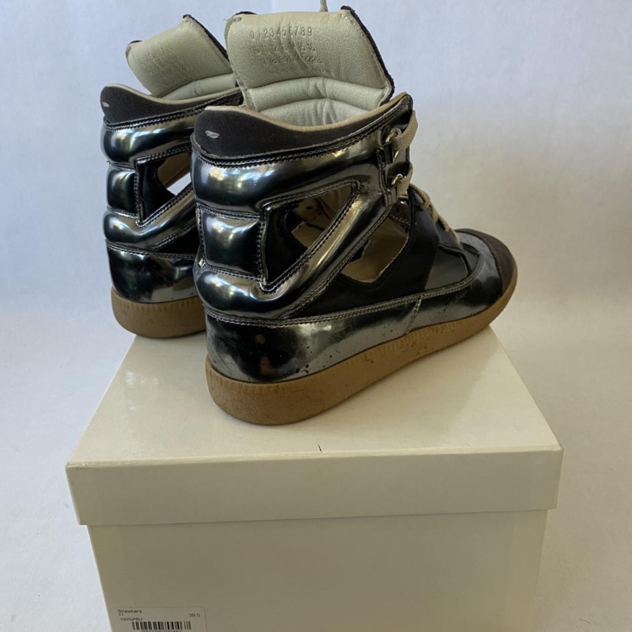 Grey Maison Martin Margiela cutout high-top sneakers | Depop