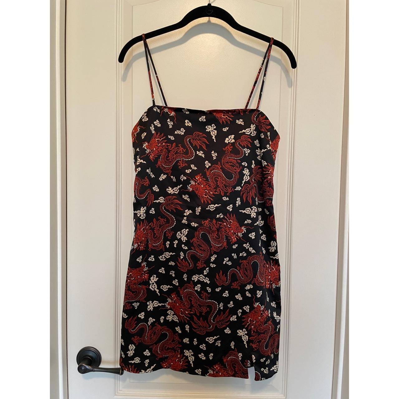 zara dragon print dress