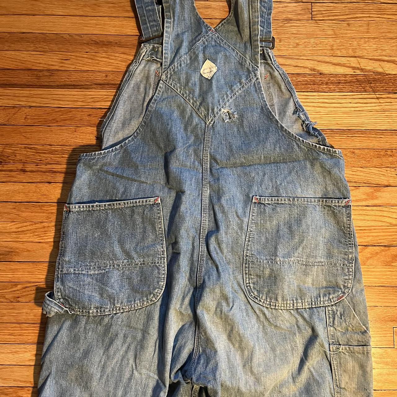 Vintage Big Mac overalls, stained and thrashed, can... - Depop