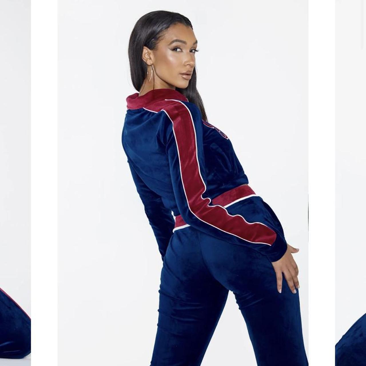 velour tracksuit blue