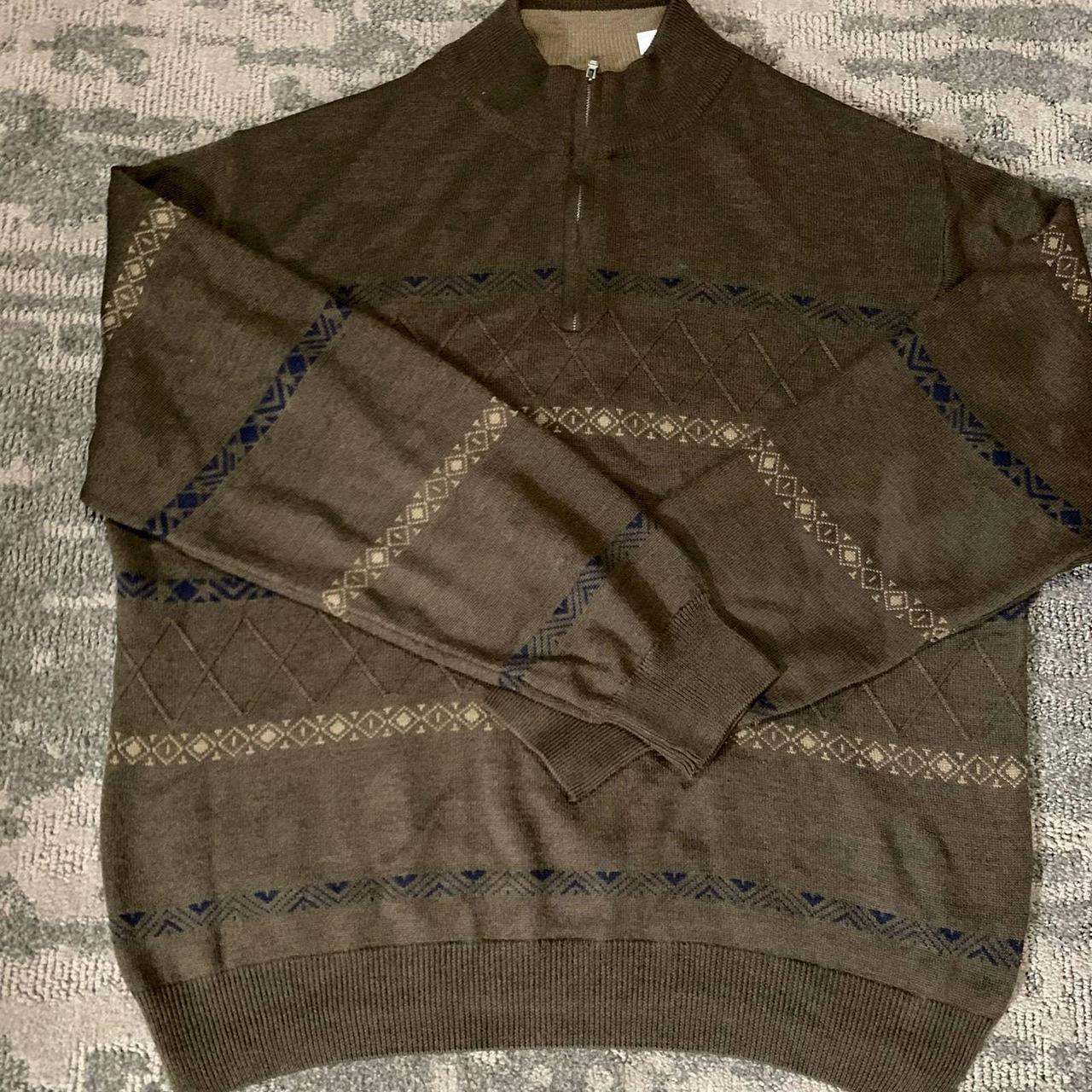 Vintage Brown Crewneck Sweater Sweatshirt Pullover... - Depop