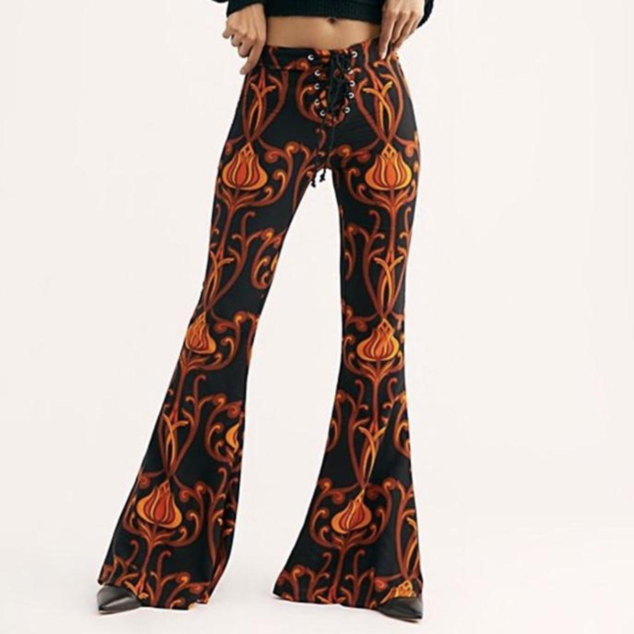 Groovy 70s style flare pants. Never worn Size:... - Depop