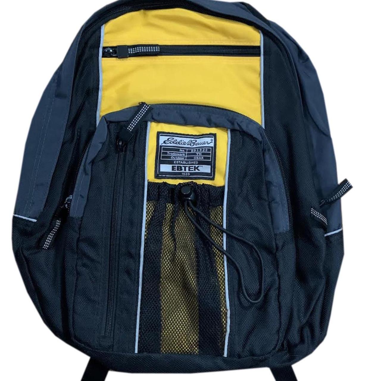 Eddie Bauer Men's Yellow and Black Bag Depop