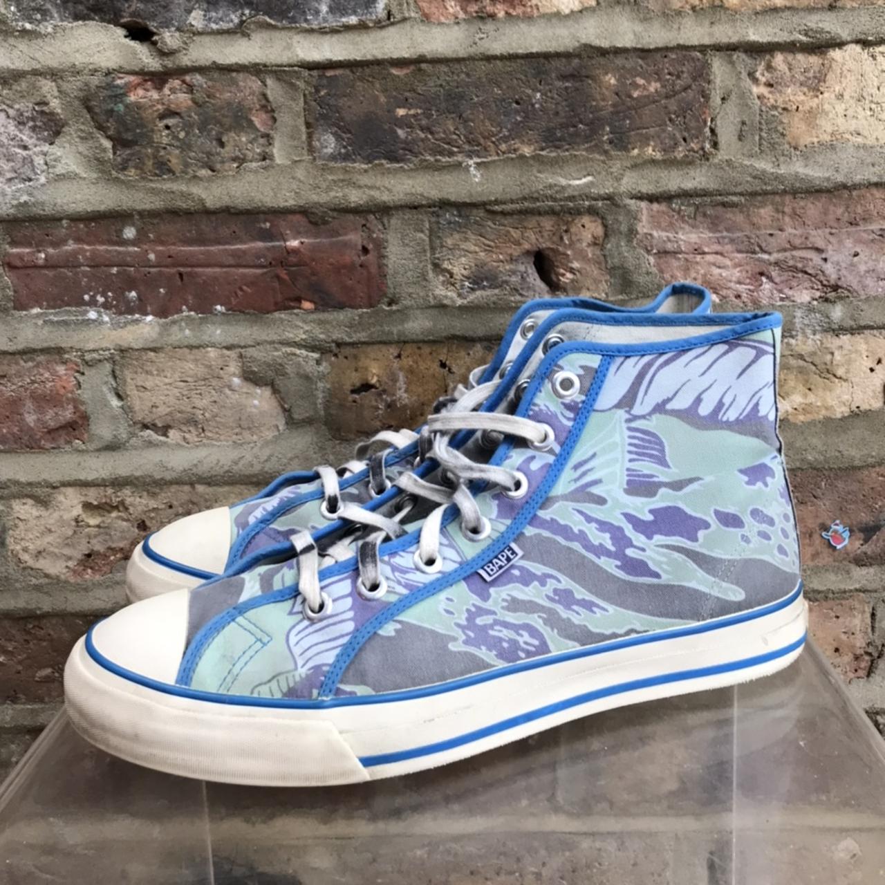 BAPE CAMO SHOES (Converse style) U.K. SIZE 9 Depop